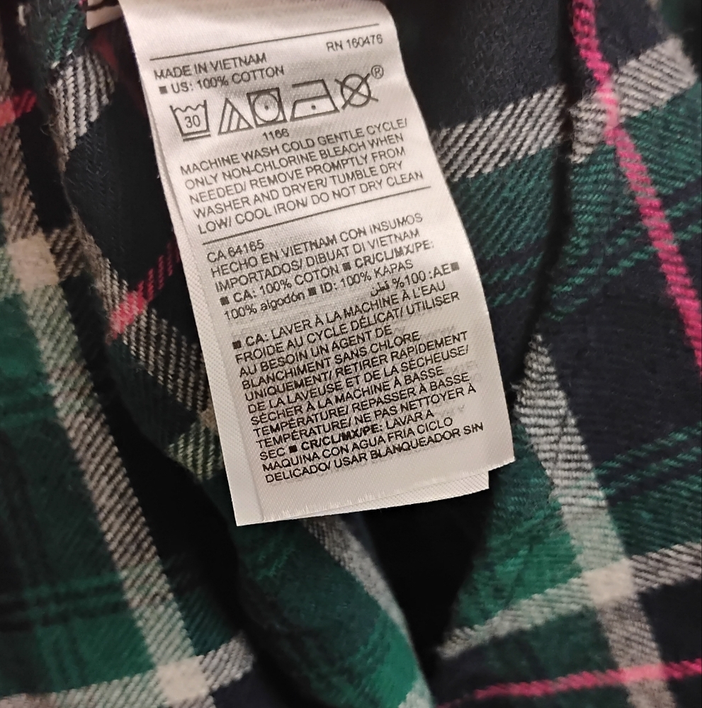 NWT Old Navy Women's Plaid Flannel Button Down Shirt Sz M - Picture 5 of 5